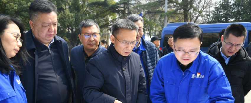 集團(tuán)公司黨組成員、總會計(jì)師陳林到樂凱華光調(diào)研